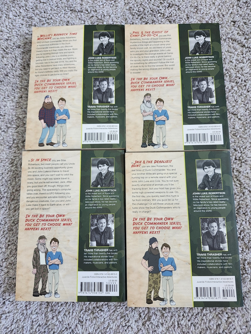 Book Set Duck Dynasty Be Your Own Duck Commander 4 Green Camo Spines